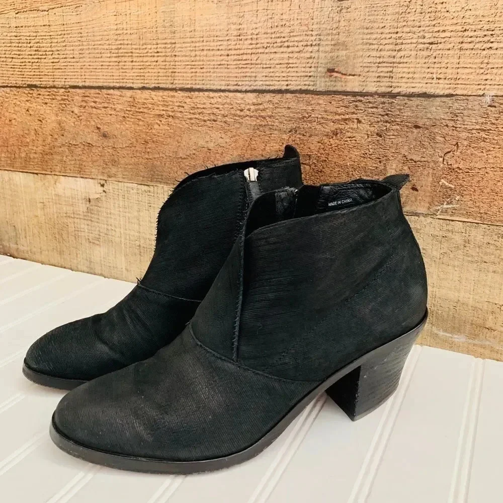 Eileen Fisher Murphy Leather Zippered Bootie